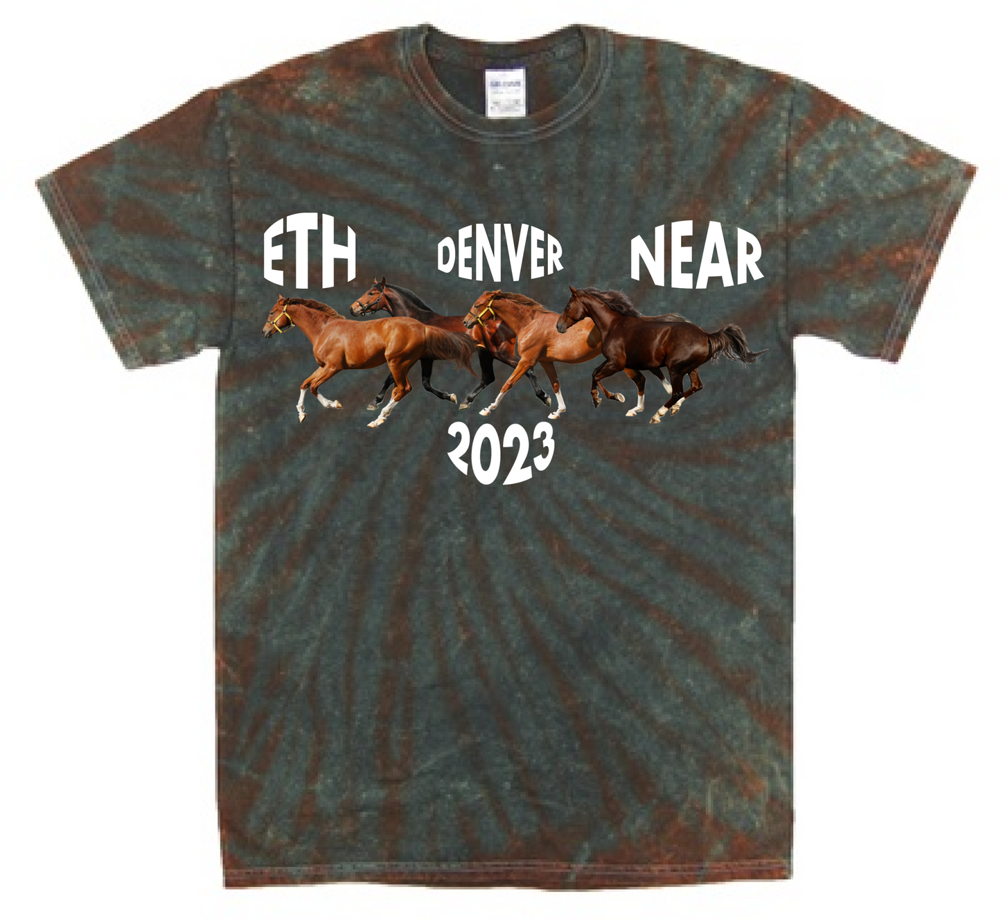 ETH DENVER & NEAR Tie-Dye Horse T-shirt
