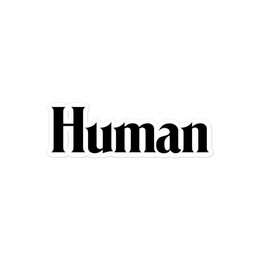 Human Guild—Wordmark sticker in black